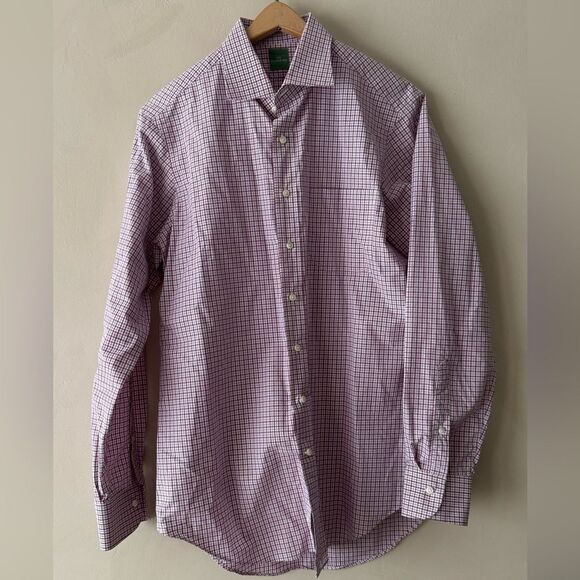 Sid Mashburn Men's Size 15 1/2 34 Long Sleeve Button Down Dress Shirt